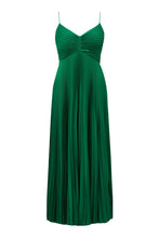 Load image into Gallery viewer, Chic A Line Halter Neck Green Long Prom Dress with Keyhole