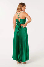 Load image into Gallery viewer, Chic A Line Halter Neck Green Long Prom Dress with Keyhole
