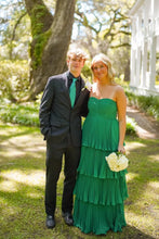 Load image into Gallery viewer, Chic A Line Sweetheart Pink Long Prom Dress with Ruffles