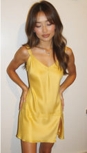 Load image into Gallery viewer, Stylish A Line Spaghetti Straps Yellow Short Homecoming Dress with Open Back