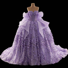 Load image into Gallery viewer, Gorgeous A Line Off the Shoulder Purple Quinceanera Dress with Appliques