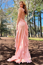 Load image into Gallery viewer, Charming Mermaid Square Neck Green Long Prom Dress with Ruffles