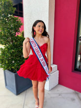 Load image into Gallery viewer, Cute A Line Sweetheart Red Tulle Short Homecoming Dress with Bowknot