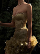 Load image into Gallery viewer, Bling Sheath Sweetheart Pink Short Homecoming Dress with Beading Feather