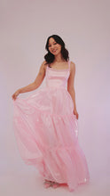 Load image into Gallery viewer, Stylish A Line Spaghetti Straps Pink Long Prom Dress with Lace