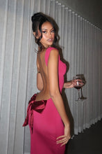 Load image into Gallery viewer, Stylish Mermaid Square Neck Burgundy Long Party Dress with Bowknot
