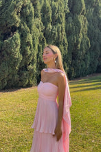 Load image into Gallery viewer, Chic A Line Sweetheart Pink Long Prom Dress with Ruffles