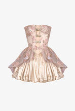 Load image into Gallery viewer, Princess A Line Strapless Pink Short Homecoming Dress with Lace Bowknot