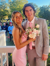 Load image into Gallery viewer, Cute Sheath Strapless Light Blue Short Homecoming Dress with 3D Flowers