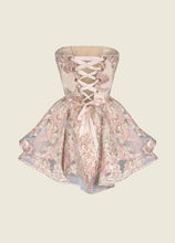 Load image into Gallery viewer, Princess A Line Strapless Pink Short Homecoming Dress with Lace Bowknot