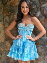 Load image into Gallery viewer, Cute A Line Sweetheart Pink Short Homecoming Dress with Beading