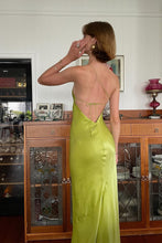 Load image into Gallery viewer, Chic Sheath One Shoulder Light Green Long Party Dress with Split Front