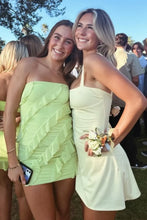 Load image into Gallery viewer, Pretty A Line Strapless Pink Short Homecoming Dress