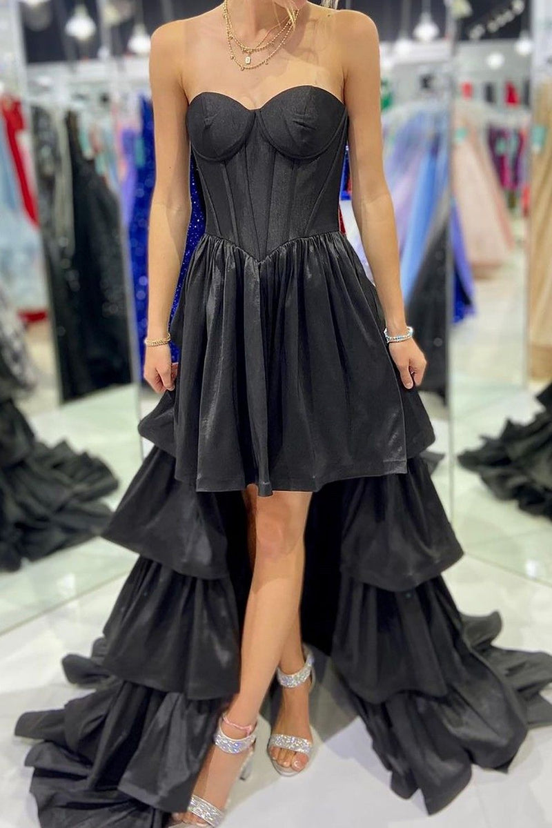 Off the Shoulder Sweetheart Prom Dress Fuchsia