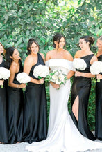 Load image into Gallery viewer, Charming Mermaid Off the Shoulder White Long Wedding Dress with Train