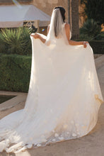 Load image into Gallery viewer, Gorgeous A Line Off the Shoulder White Long Wedding Dress with Appliques