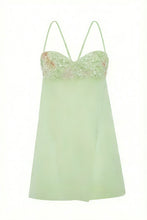 Load image into Gallery viewer, Cute A Line Spaghetti Straps Light Yellow Short Homecoming Dress with Embroidery