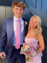 Load image into Gallery viewer, Cute Sheath Sweetheart Pink Satin Short Homecoming Dress with Bowknot