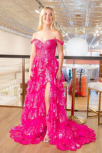 Load image into Gallery viewer, Princess A Line Sweetheart Blue Corset Prom Dress with Lace Ruffles