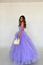 Load image into Gallery viewer, Gorgeous A Line Spaghetti Straps Lavender Tulle Long Party Dress