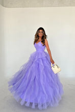 Load image into Gallery viewer, Gorgeous A Line Spaghetti Straps Lavender Tulle Long Party Dress