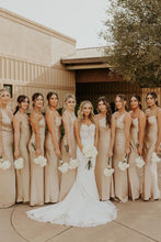 Load image into Gallery viewer, Elegant Mermaid Sweetheart White Corset Wedding Dress with Appliques