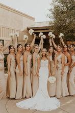 Load image into Gallery viewer, Elegant Mermaid Sweetheart White Corset Wedding Dress with Appliques