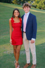 Load image into Gallery viewer, Gorgeous Sheath Square Neck Pink Short Homecoming Dress with 3D Flowers