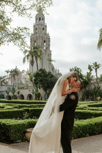 Load image into Gallery viewer, Charming Mermaid Spaghetti Straps White Long Wedding Dress with Sweep Train