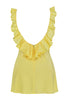 Pretty Sheath V Neck Yellow Short Homecoming Dress with Ruffles