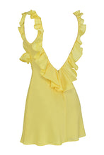 Load image into Gallery viewer, Pretty Sheath V Neck Yellow Short Homecoming Dress with Ruffles
