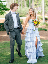 Load image into Gallery viewer, Gorgeous Royal Blue A-Line Off The Shoulder Long Beaded Prom Dress