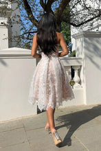 Load image into Gallery viewer, Charming A Line Sweetheart Lilac Tulle Tea Length Party Dress with Appliques