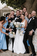 Load image into Gallery viewer, Elegant A Line Square Neck White Long Bridal Party Dress