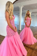 Load image into Gallery viewer, Gorgeous Mermaid Sweetheart Long Tulle Prom Dress With Beading And Appliques