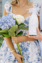 Load image into Gallery viewer, Gorgeous A Line Sweetheart Blue Floral Printed Long Party Dress with Split Front