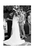 Load image into Gallery viewer, Elegant Mermaid Strapless White Satin Long Wedding Dress with Bowknot