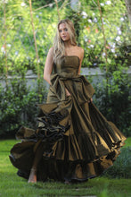 Load image into Gallery viewer, Sweety A Line Strapless Pink Long Party Dress with Bowknot