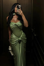 Load image into Gallery viewer, Hot Mermaid Sweetheart Green Long Party Dress with Ruffles
