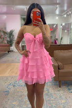 Load image into Gallery viewer, Cute A Line Sweetheart Green Short Homecoming Dress with Ruffles