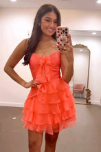 Load image into Gallery viewer, Cute A Line Sweetheart Green Short Homecoming Dress with Ruffles