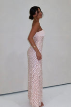 Load image into Gallery viewer, Chic Sheath Sweetheart Blue Long Prom Dress with Sequins