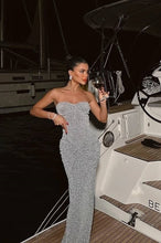 Load image into Gallery viewer, Bling Sheath Sweetheart Black Sequins Long Party Dress