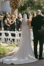 Load image into Gallery viewer, Stunning Mermaid Strapless White Satin Long Wedding Dress with Sweep Train