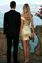 Load image into Gallery viewer, Stylish Bodycon Off the Shoulder Aqua Short Homecoming Dress