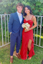 Load image into Gallery viewer, Pretty A Line Spaghetti Straps Yellow Long Prom Dress with Ruffles