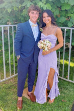 Load image into Gallery viewer, Pretty A Line Spaghetti Straps Yellow Long Prom Dress with Ruffles