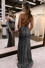 Load image into Gallery viewer, Sparkly Sequin Long Glitter Prom Party Dress With Split