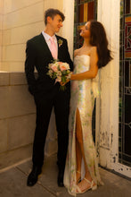 Load image into Gallery viewer, Bling Sheath Sweetheart Floral Printed Sequins Long Prom Dress