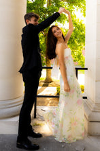 Load image into Gallery viewer, Bling Sheath Sweetheart Floral Printed Sequins Long Prom Dress